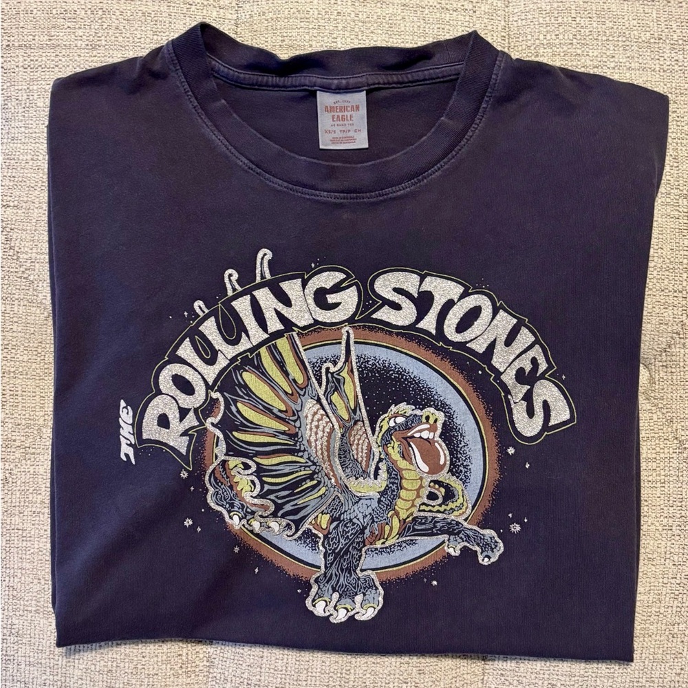 American Eagle Outfitters Blue Rolling Stones Tee